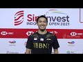 Siminvest indonesia open 2021  quick question with jonatan christie