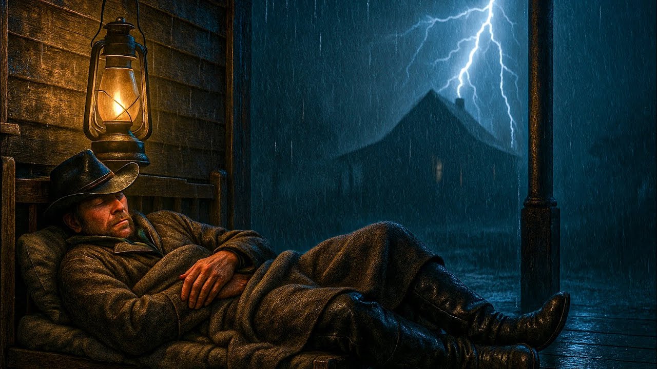Arthur Sheltering on the Porch Bed During a Relentless Storm | RDR2 ASMR Aid