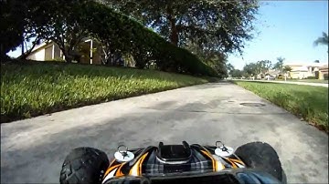 Rustler VXL bashing at high speed HD on board camera