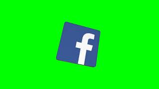 كروما شاشه خضراء لوغو فايسبوك متحرك 3D
