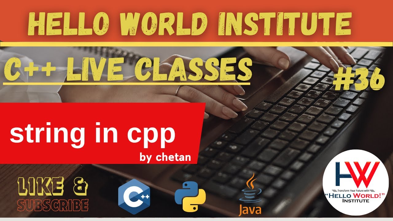 string in cpp language || @helloworld_institute - YouTube