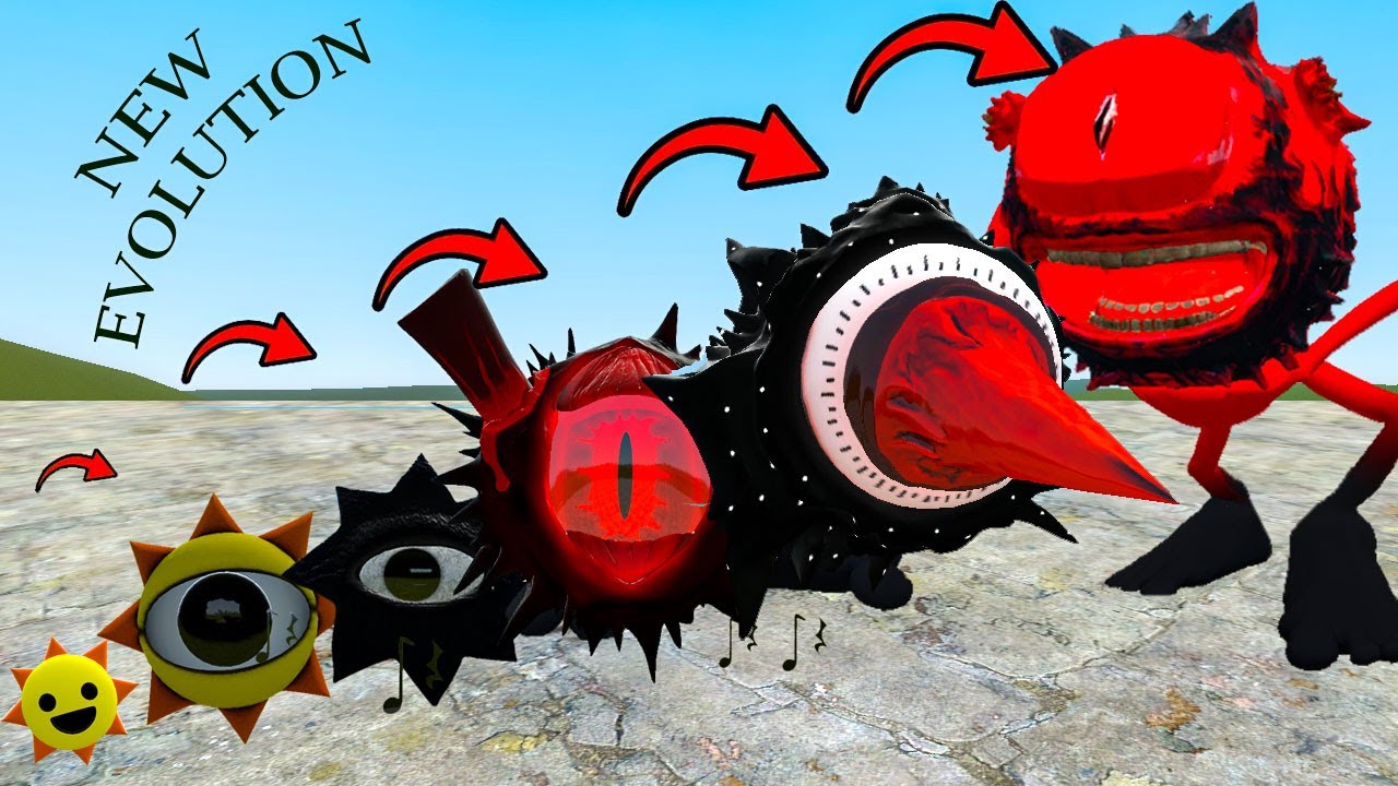 new evolution of all phases of mr sun prunki In Garry's Mod.