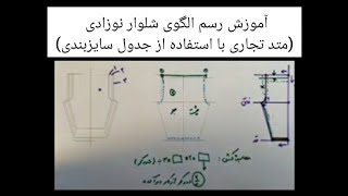 آموزش رسم الگوی شلوار نوزادی در متد تجاری با استفاده از جدول سایزبندی.  (ویدیو شماره 26)