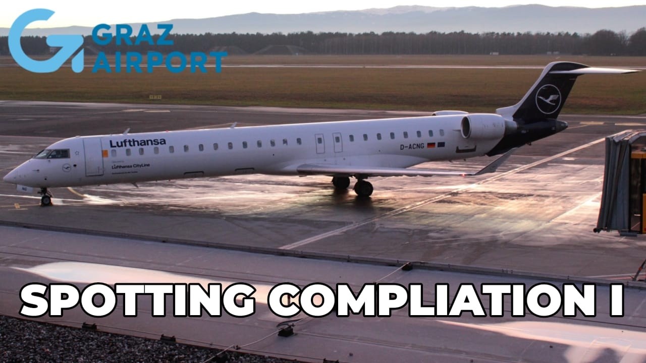 GRAZ AIRPORT Spotting Compliation I | Landings, takeoffs and taxiing