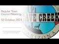 02 Oct 2023 Regular Cave Creek Town Council meeting