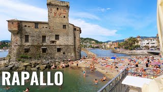 RAPALLO (Liguria) Italy walking tour in 4k ☀️   Ultra HD