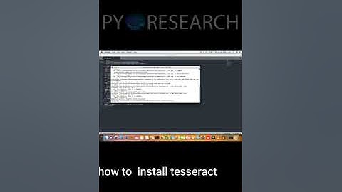 how to install pytesseract