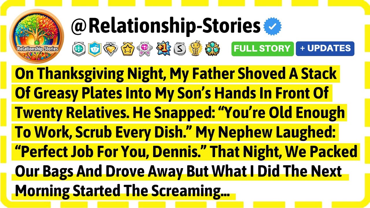 On Thanksgiving Night, My Father Shoved A Stack Of Greasy Plates Into My Son’s Hands In Front Of