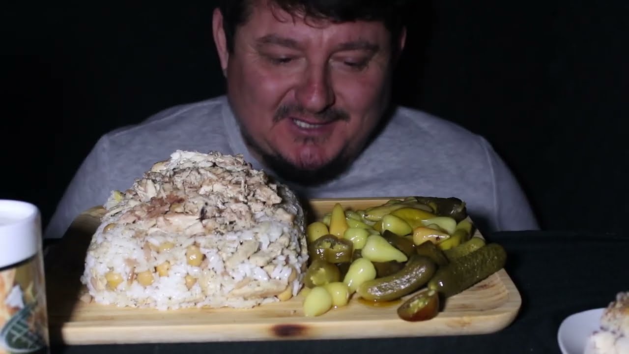 ASMR Tavuklu pilav Asmr Aci Turşu