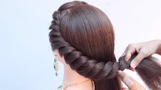 2 creative hairstyle for evening party | hairstyle for girls | new side ponytail | open hairstyle