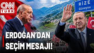 Erdoğan Rize'de İlk Kez Seçim Mesajı Verdi, \