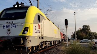 Tcdd E 68074 & Tcdd De 24300 Cevher Treni Mükemmel Kornalı Geçişi.