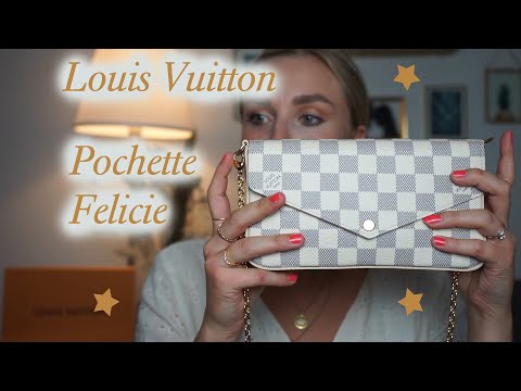 WHAT FITS IN THE LOUIS VUITTON FELICIE POCHETTE DAMIER AZUR?!