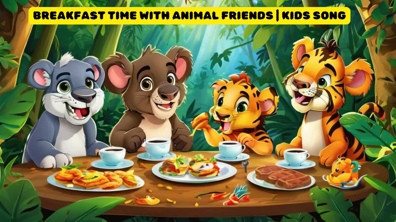 Good Morning Animals! Breakfast Fun Song | Story Song for Kids | Nursery Rhyme