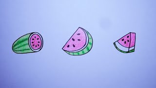 Drawing Watermelon  How To Draw Easy Watermelon Watermelon Drawing  Drawingpp0204