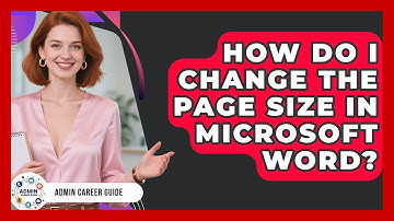 How Do I Change The Page Size In Microsoft Word? - Admin Career Guide