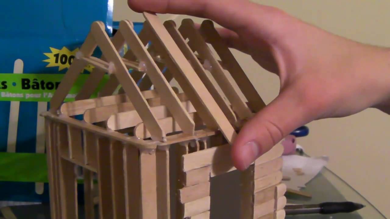 [4/6] How To Build a Popsicle Stick House - Roofing Part 1 