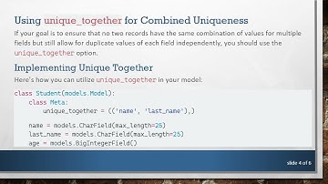 Understanding unique Fields in Django Models: How Many Can You Use?