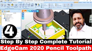 Edgecam pencil toolpath tutorial for beginners | Edgecam 2020 tutorial
