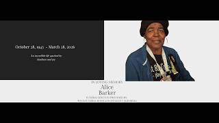 Celebration of Life for Alice Barker