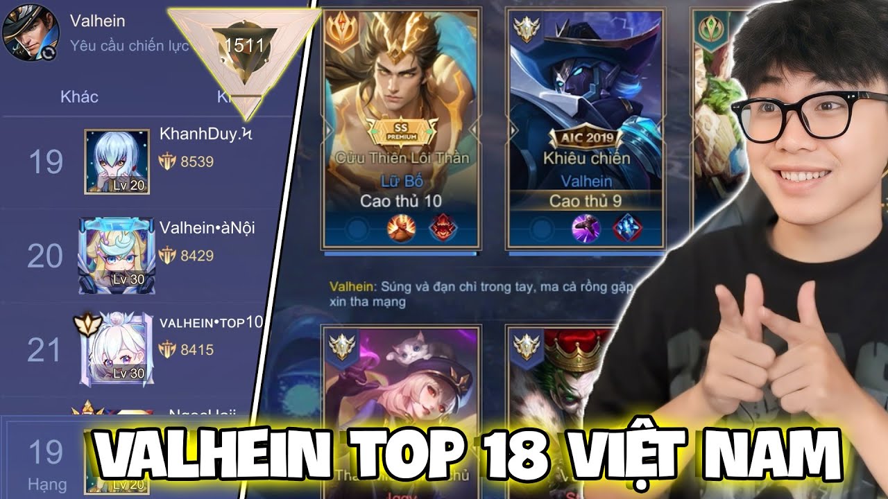 VUX MỘT ĐÊM ĐẤU ĐỈNH CAO 1500 ĐIỂM VALHEIN LỌT TOP 18  VIỆT NAM ĐỤNG ĐỘ TOÀN TOP SEVER CỰC CĂNG