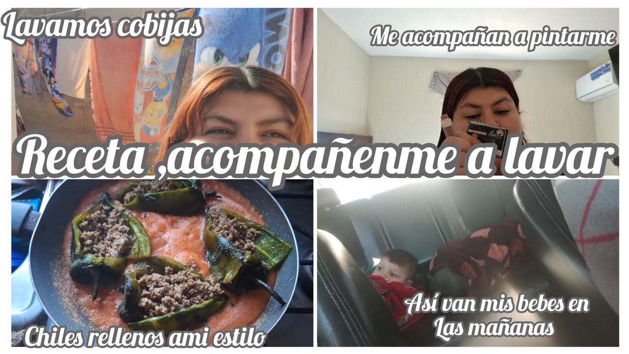 RECETA🌶ACOMPAÑENME  A LAVAR,🧼lavamos toallas, me acompañan a pintar ,así van mis bebes en la mañana🥲