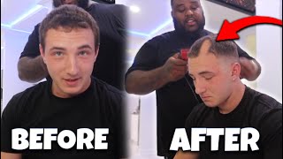 OMI IN A HELLCAT GIVES ME A HAIRCUT! (GONE WRONG)