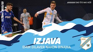 Emir Dilaver nakon Dinama - 26. kolo (2022./2023.)