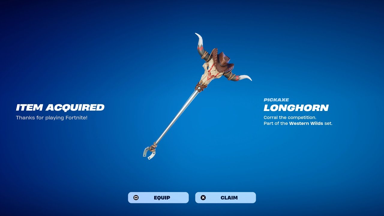 How To Get Longhorn Pickaxe NOW FREE In Fortnite! (FREE Longhorn Harvesting Tool)