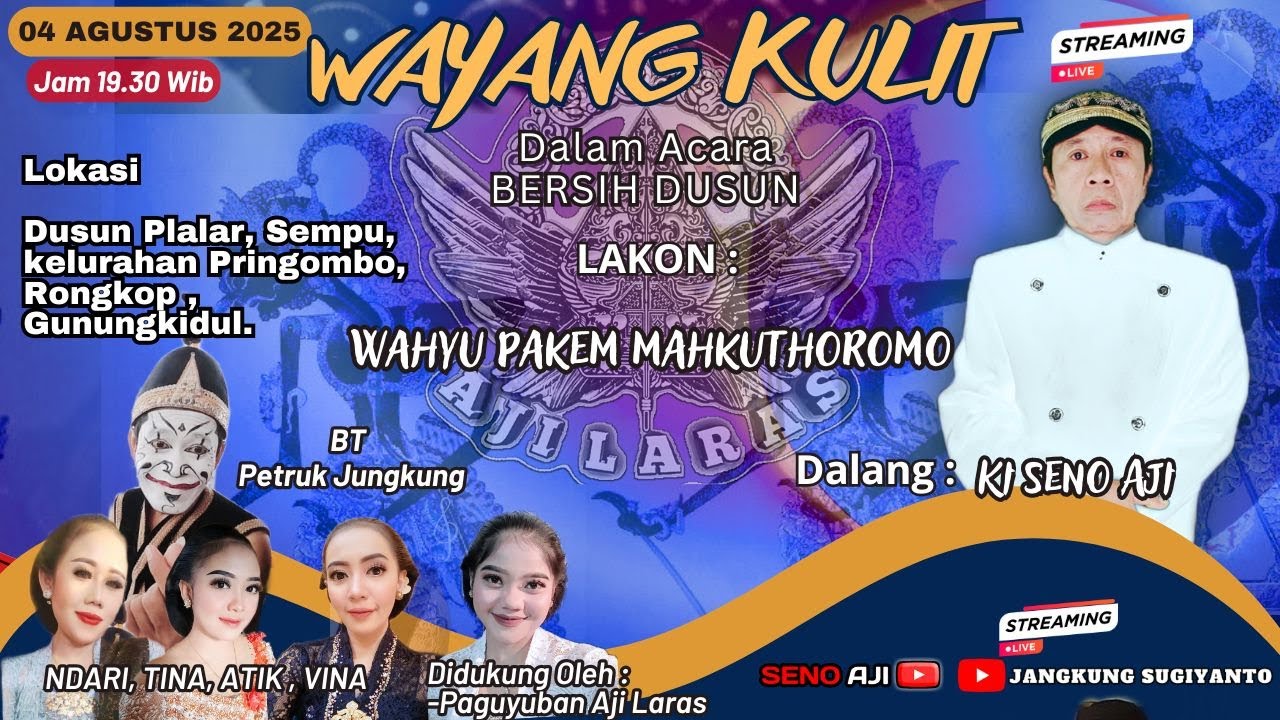 🔴Live Wayang Ki Seno Aji - LAKON WAHYU MAHKUTHARAMA