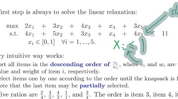 [OR2-Algorithms] lecture 3: Branch & Bound and Heuristics #9 Solving the continuous knapsack problem