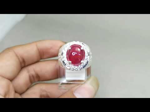 Cincin Batu Ruby Merah Delima Asli (Kode 1327). 