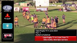 Cape Rugby TV 4June22- Seg 1- We look at Durbel vs Kuilsriver and more