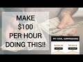 Earn $100 Per Hour Online for FREE! Make Money Online FAST!