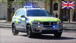 BRAND NEW Armed police cars responding - BMW X5s using siren and lights