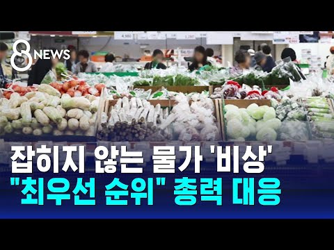 "먹는 걸 줄여야죠" 안 잡히는 물가…정부, 총력 대응 / SBS 8뉴스