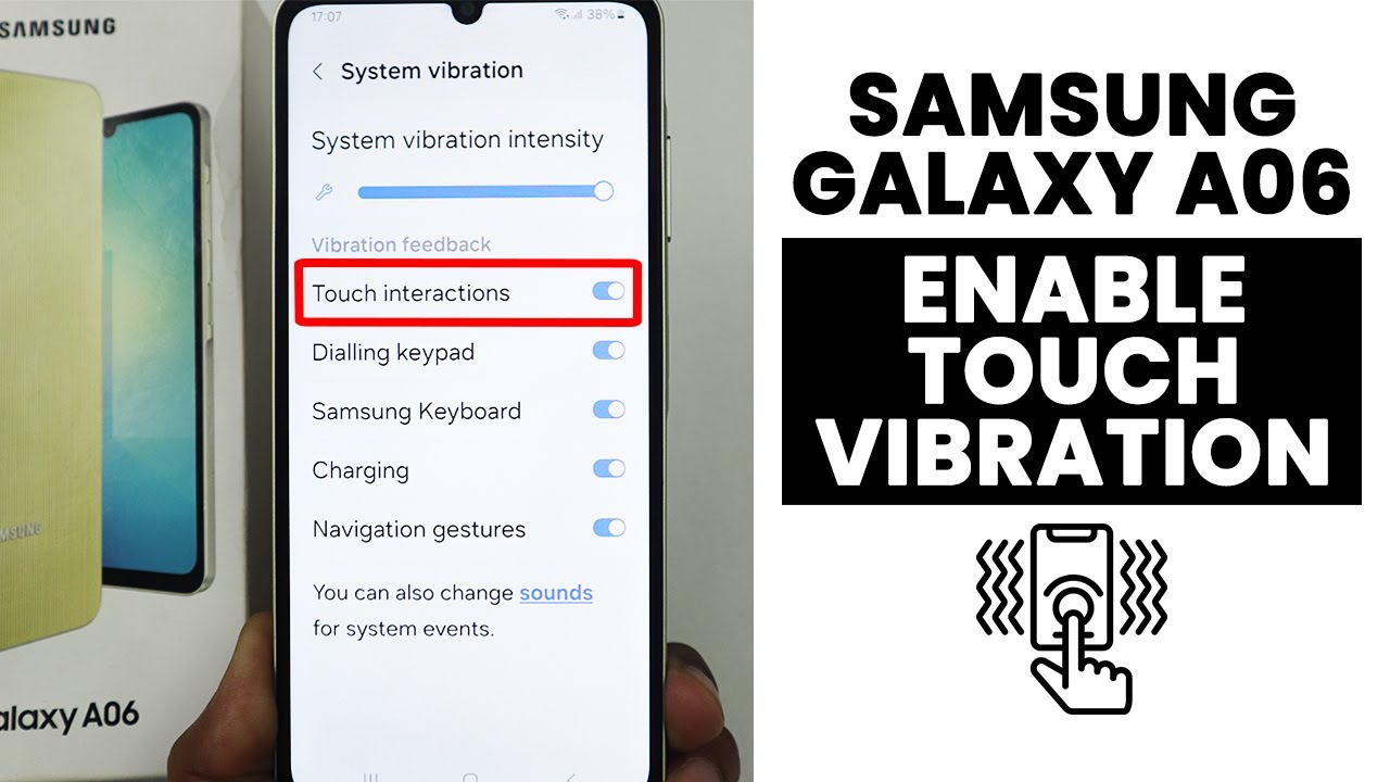 How to Enable or Disable Touch Vibration In Samsung A06