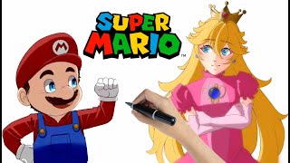 Drawing MARIO and PEACH | Know your STORY