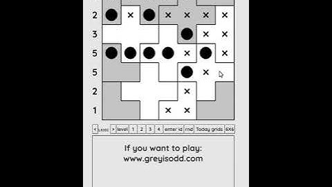 Grey is Odd - Today grids. Solution level 4 7X7 dated 04-24-2024 #logicpuzzles #logicgames  #games