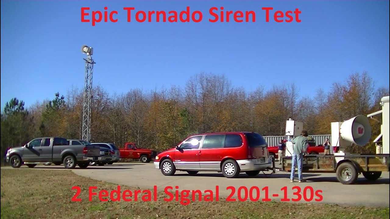The Epic Tornado Siren Test - 2 Federal Signal '2001-130s', Attack & Alert - Mayo, SC 12/5/15