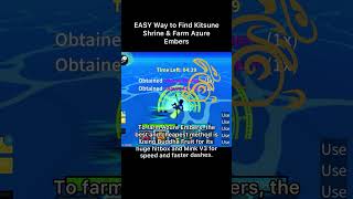 How to Spawn Kitsune Shrine &amp; Farm Azure Embers Fast | Blox Fruits #bloxfruits #roblox #shorts