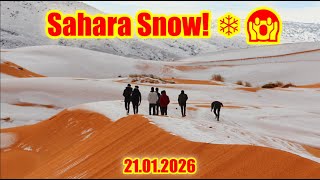 Snow in Sahara Desert Turns White! ❄️🏜️