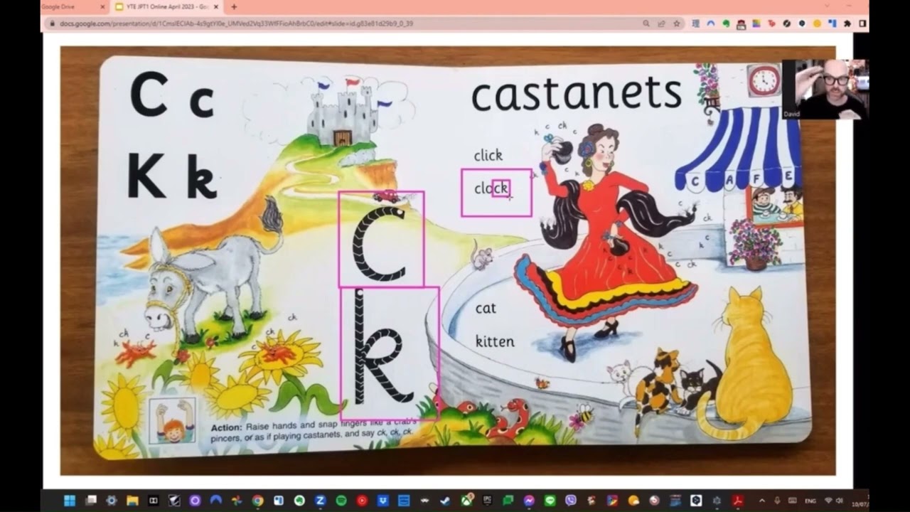 Jolly Phonics Step1,2,3 C K CKのルールShort v - YouTube