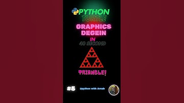 Python turtle Triangle🔺||coding||graphic design#pythonshorts#design #viralvideo#triangle