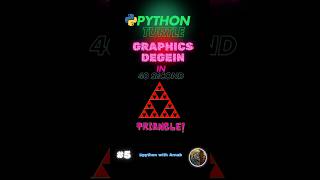 Python turtle Triangle🔺||coding||graphic design#pythonshorts#design #viralvideo#triangle