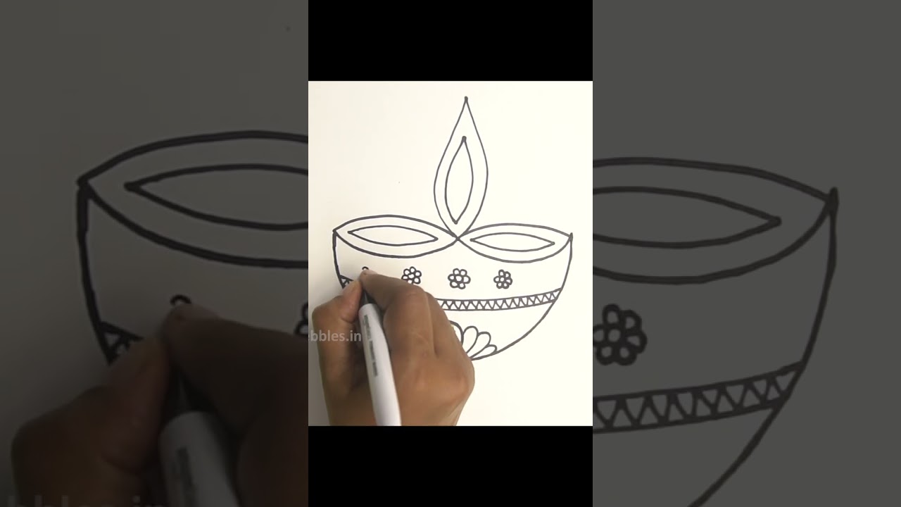 Karthigai deepam special I Deepam drawing I Vilakku drawing I Diya drawing I Diya Rangoli I deepam k