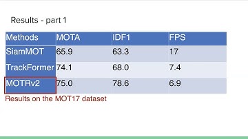 Evaluation of Multi Object Tracking Approaches
