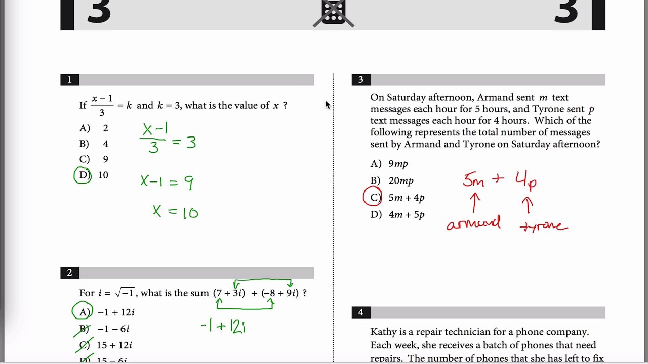 sat math practice tests online