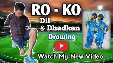 Rohit Sharma & Virat Kohli Drawing || Ro - Ko Drawing || Step By Step Drawing Tutorial 😍 🇮🇳