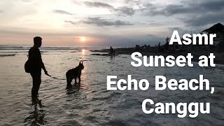 #asmr #walkingdog #sunset #bali Sunset at Echo Beach, Canggu (Asmr Walking Dog)